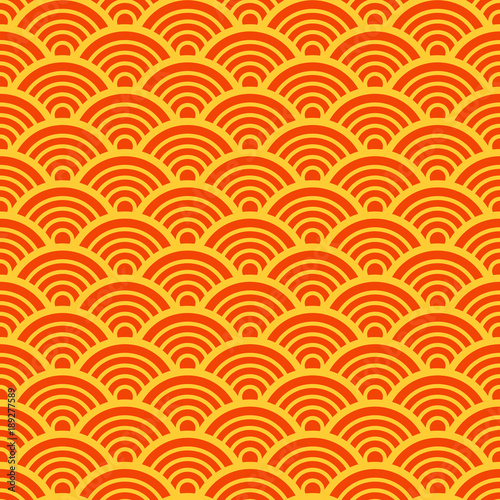 Traditional asian wave pattern