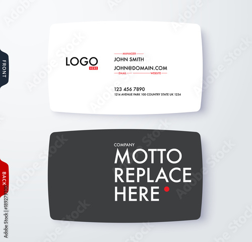 Business card template. vector illustration.