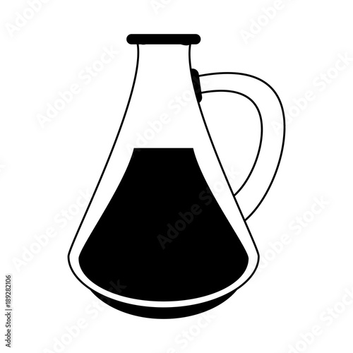 Chemistry flask lab icon vector illustration graphic design