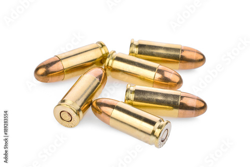 cartridges of 9 mm pistols ammo, full metal jacket