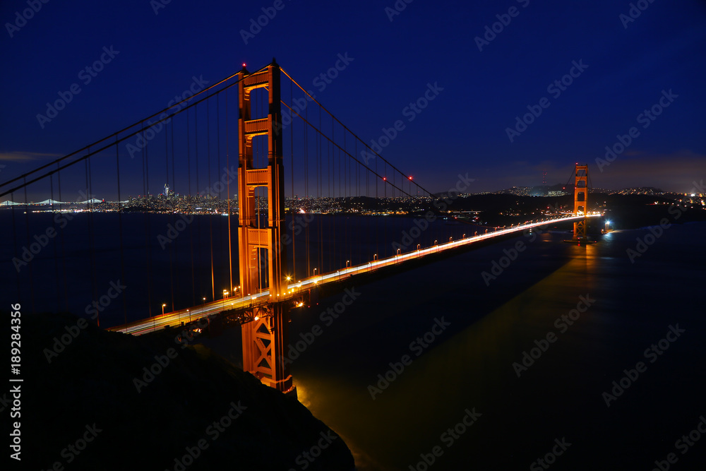 Night at the Golden Gate Bridge, San Francisco Night at the Golden Gate Bridge, San Francisco