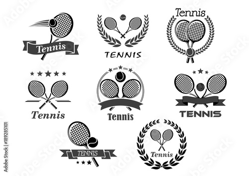 Vector icons for tennis sport club