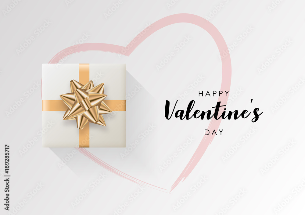 Colorful wrapped gift box with ribbon. 2018 Festive vector illustration. Flat decoration.
