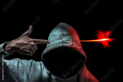 light painting bullet through head