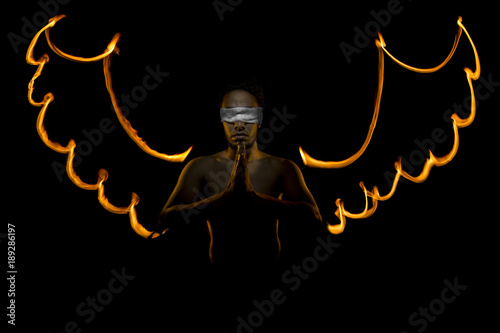 wings made of fire photo