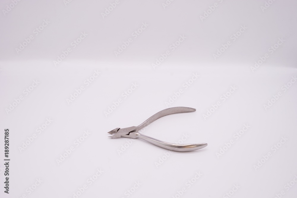 Scissors cut into the human skin. Scissors cut into the human skin.