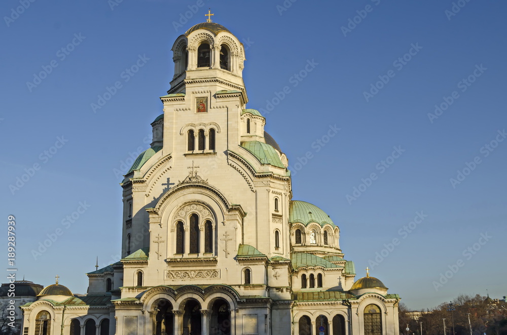 Fragment of beauty St. Alexander Nevsky Cathedral in Sofia, Bulgaria   