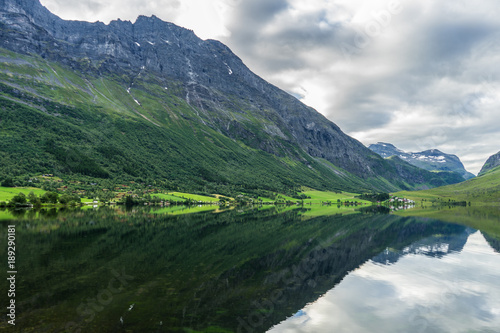 Norway  Eidsvatnet lake view