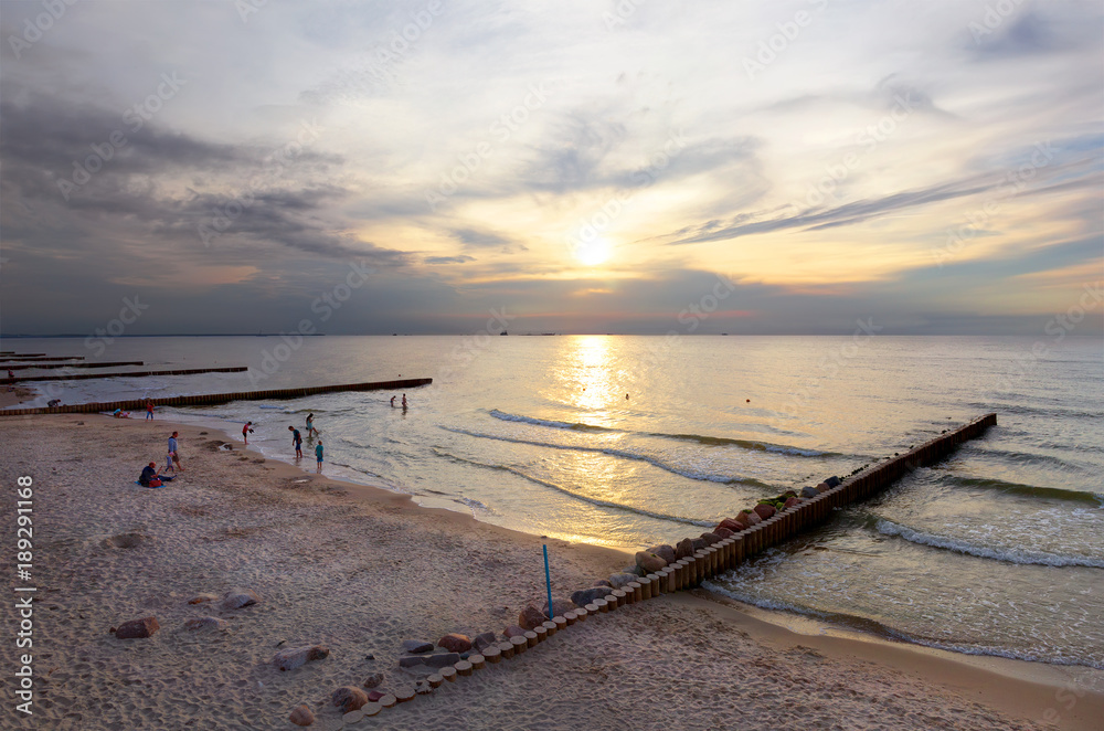 Sunset over the Baltic Sea. Zelenogradsk. Russia Sunset over the Baltic Sea. Zelenogradsk. Russia