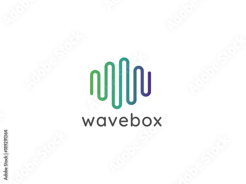abstract audio signal wave for business, apps, technology, or data logo icon. symbol template Vector illustration. © 200degrees