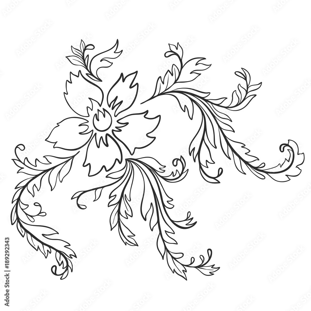 Obraz premium vector baroque pattern elements