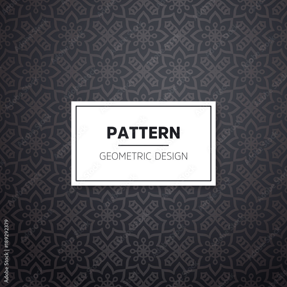 Ethnic floral seamless pattern with mandalas