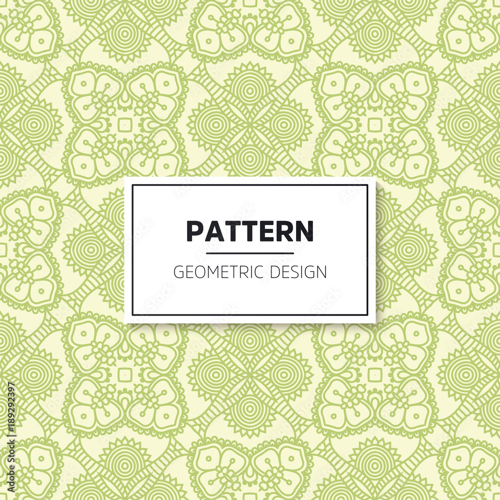 Ethnic floral seamless pattern with mandalas Ethnic floral seamless pattern with mandalas