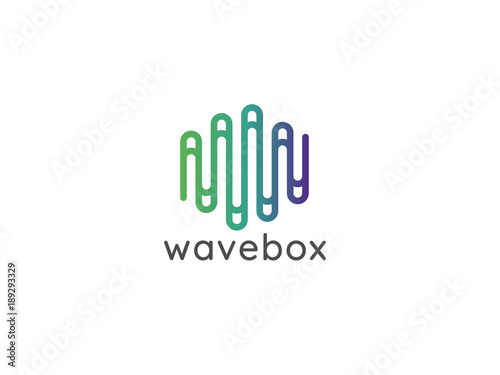 abstract audio signal wave for business, apps, technology, or data logo icon. symbol template Vector illustration.