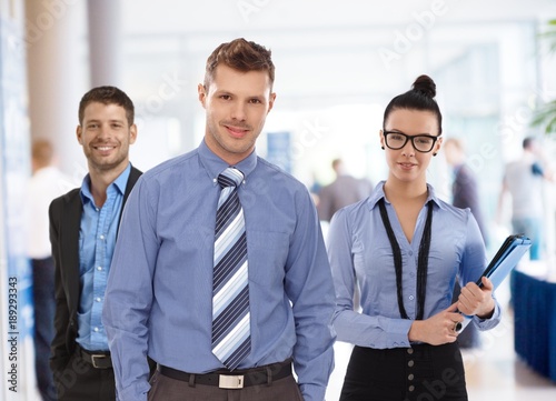 Portrait of young businesspeople at office