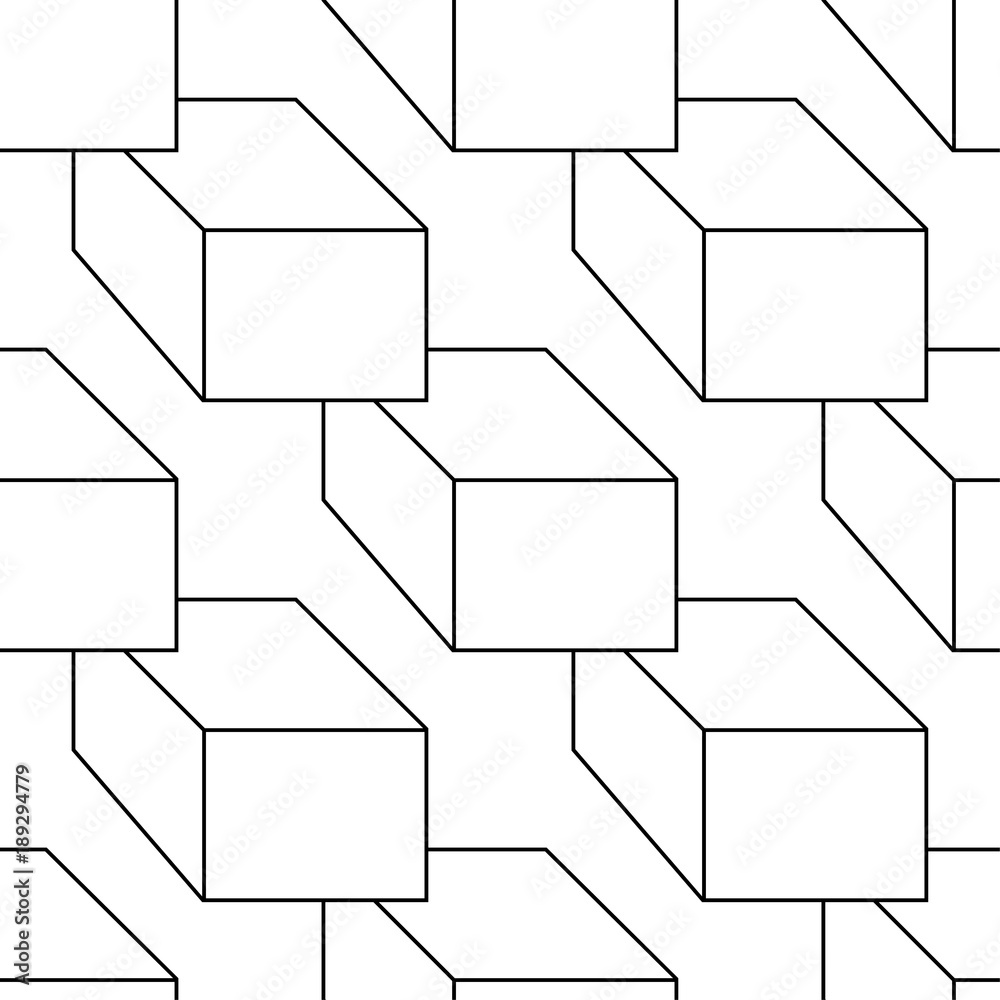 White and black geometric seamless pattern White and black geometric seamless pattern