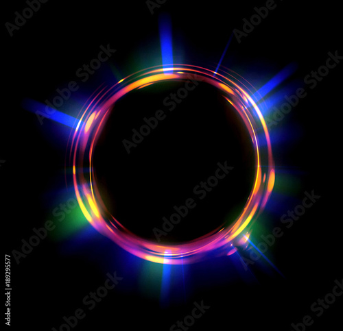 Abstract background. luminous swirling. Elegant glowing circle. Big data cloud. Light ring..Sparking particle. Space tunnel. Colorful ellipse. Glint sphere. Bright border. Magic portal. Energy ball. .