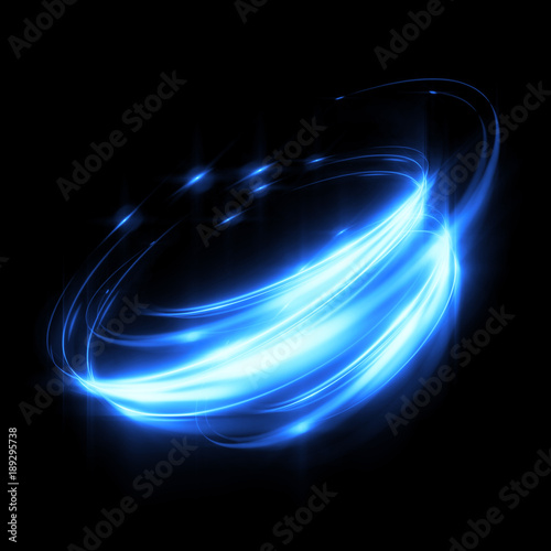 Glow swirl light effect. Circular lens flare. Abstract rotational lines. Power energy .element. Luminous sci-fi. Shining neon lights cosmic abstract frame. Magic round frame. Swirl trail effect