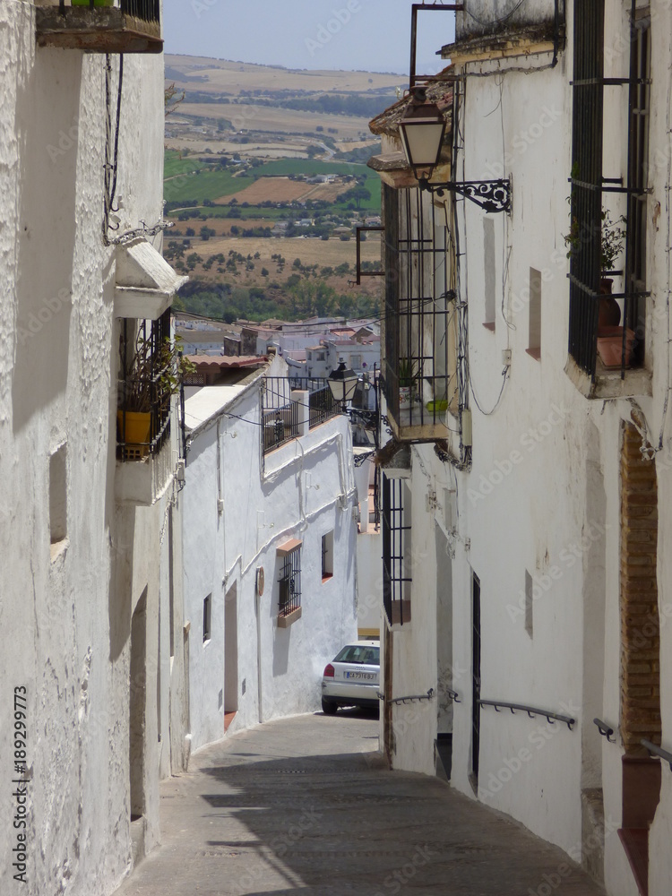 Fototapeta premium Arcos de la Frontera, pueblo blanco de Cádiz (Andalucia, España)