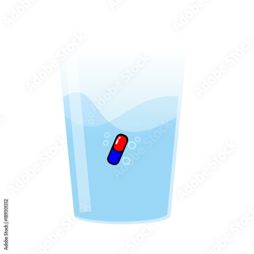 Vector tablet in water