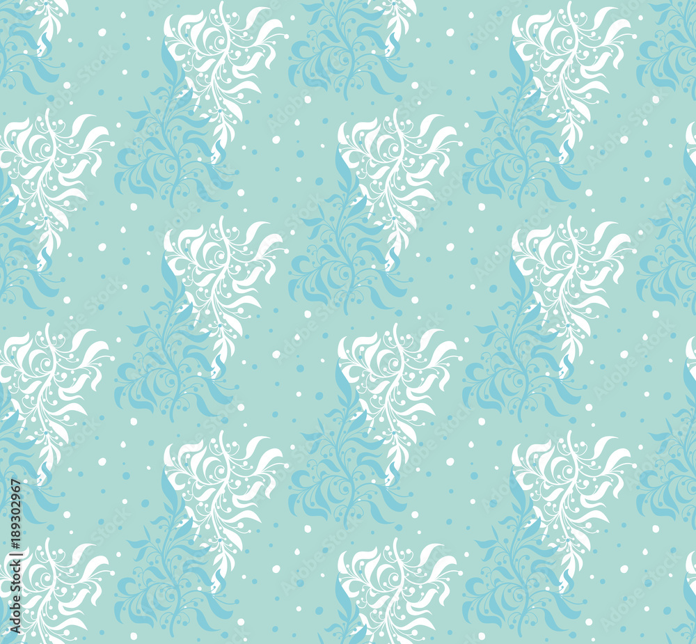 Sky Blue Floral Pattern Sky Blue Floral Pattern