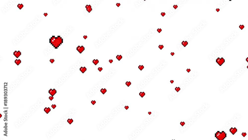 valentine's day abstract background with flying hearts. 4k valentine's day abstract background with flying hearts. 4k