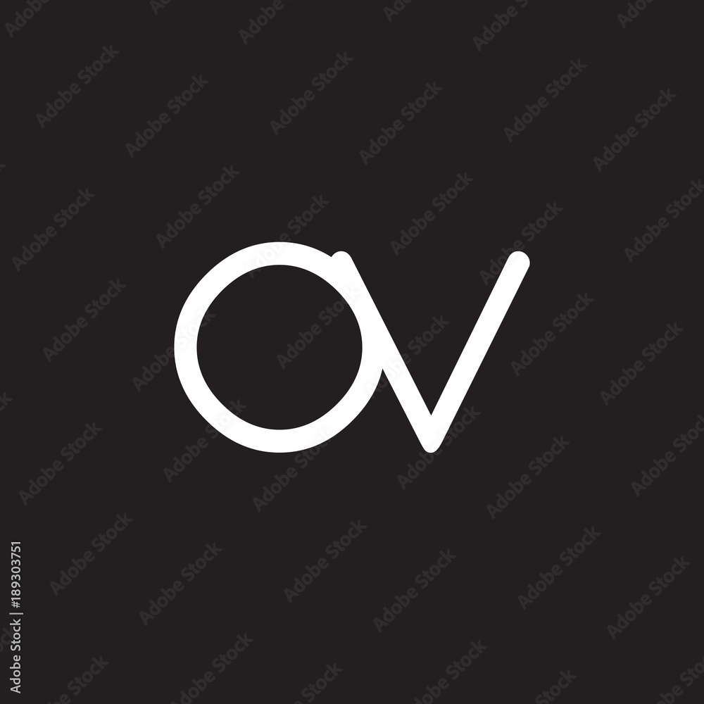initial letter rounded logo modern white Stock Vector | Adobe Stock