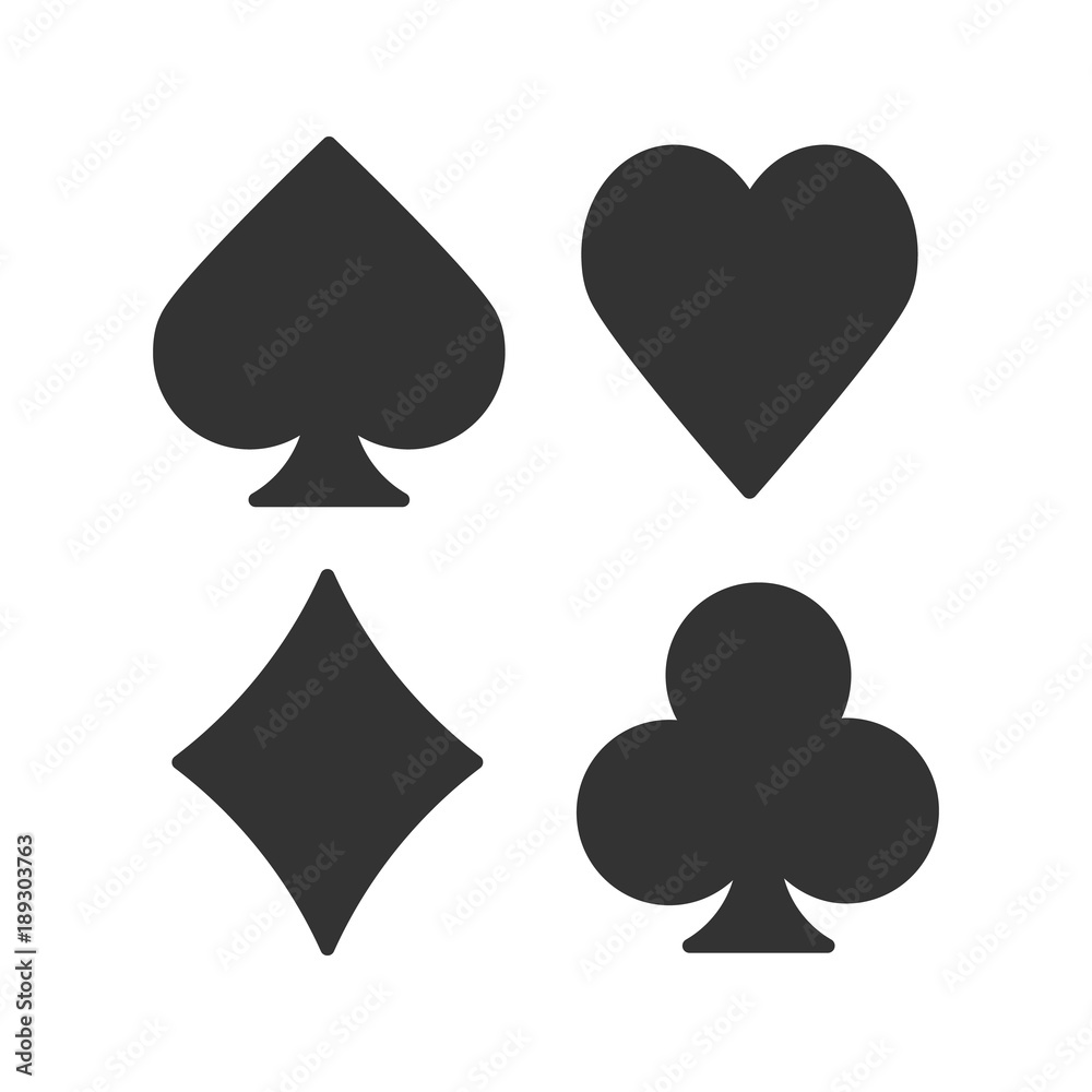 Playing cards suits glyph icon Playing cards suits glyph icon