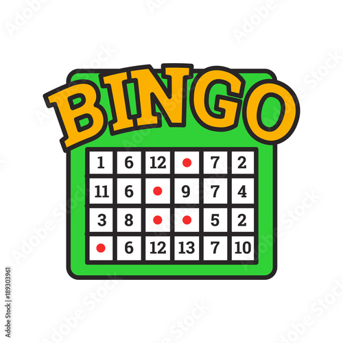 Bingo game color icon