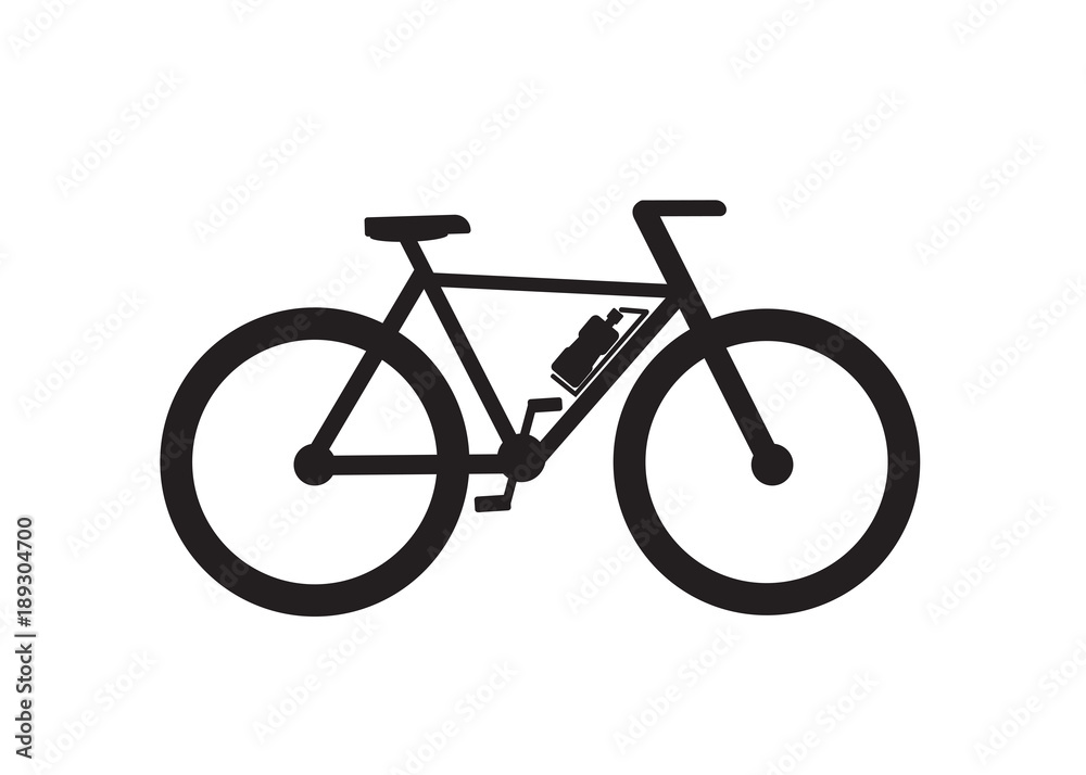 Vector illustration - Flat mountain bike icon. 