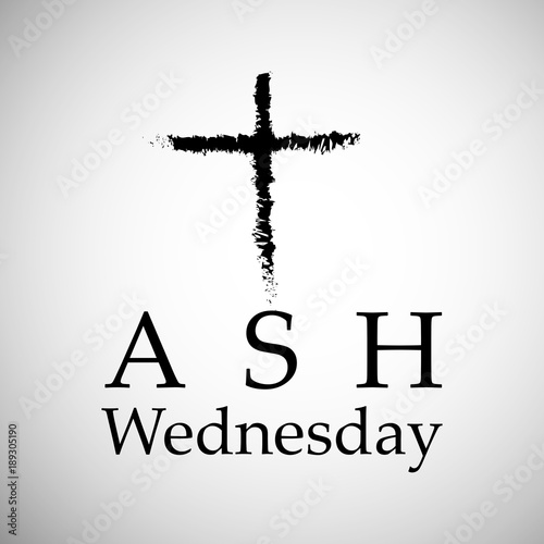 Illustration of Ashes Cross for Ash Wednesday