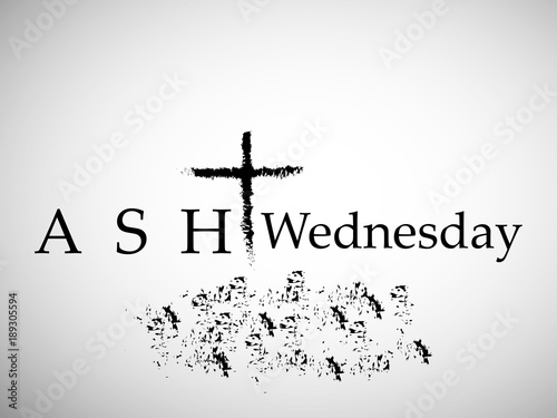 Illustration of Ashes Cross for Ash Wednesday