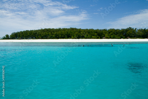 the beautiful beach and sea of zanzibar in the indian ocean