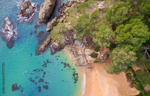 Aerial views of the rocks in the sea © expressiovisual