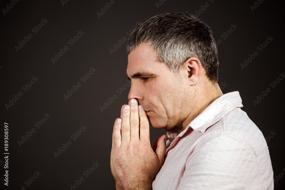 man emotions white black different sadness surprise joy adult isolated hands man emotions white black different sadness surprise joy adult isolated hands