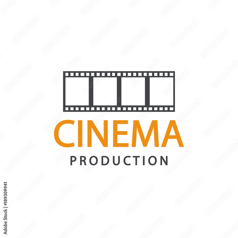 Cinema logo. Vector emblem template