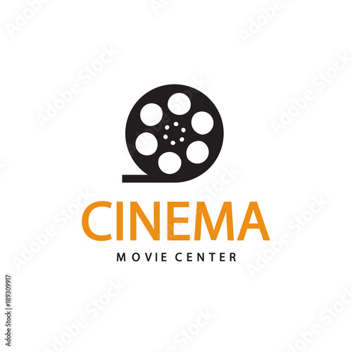 Cinema logo. Vector emblem template