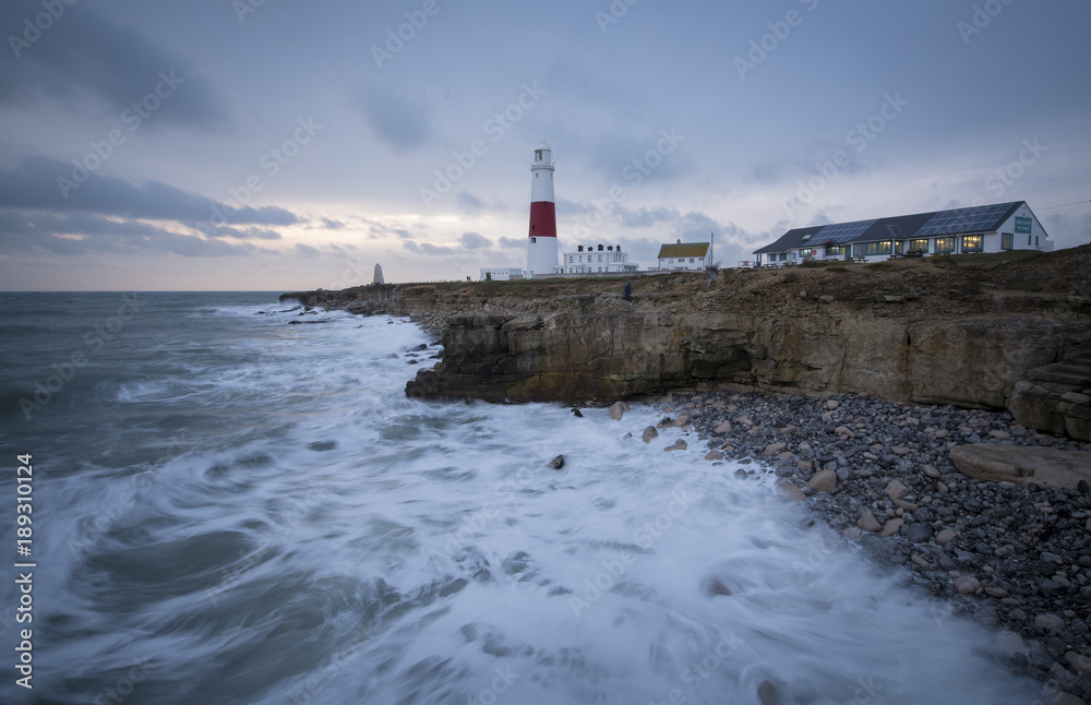 A stormy afternoon at Portland Bill in Dorset.