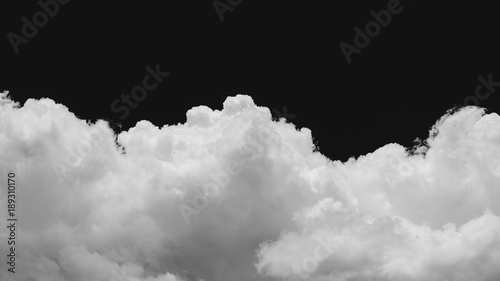 Close-up white cumulus cloud with blue sky for nature background
