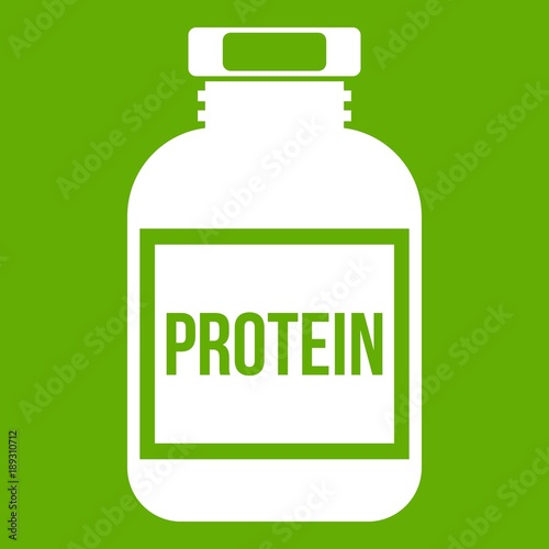 Nutritional supplement for athletes icon green