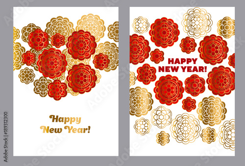 Red and gold pattern in chi...