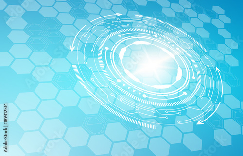 
Vector background, technology concept, high-tech communication.