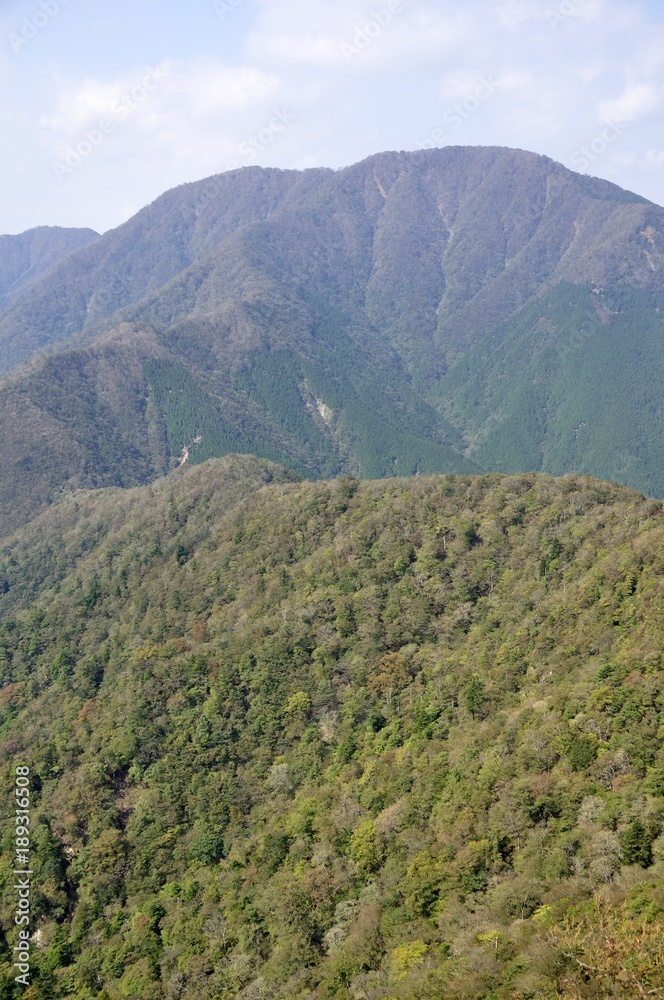 Naklejka premium 大笄より大室山