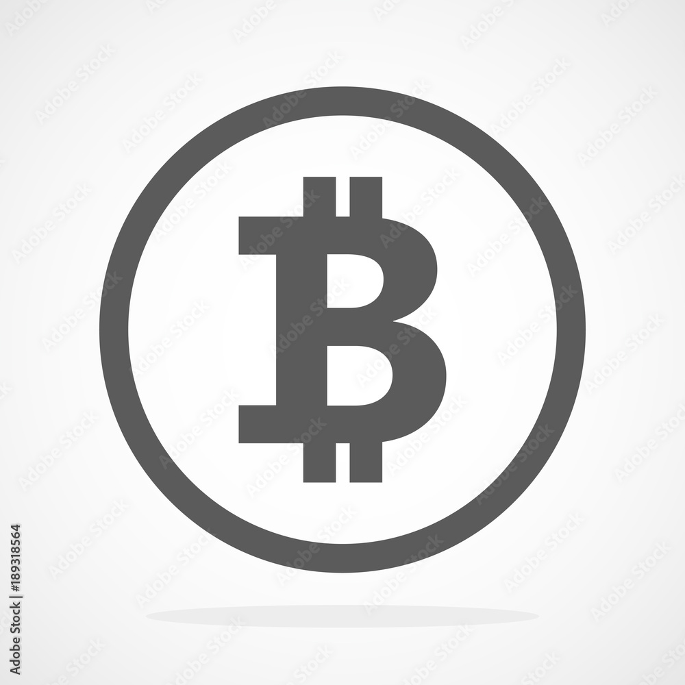 Bitcoin icon. Vector illustration Bitcoin icon. Vector illustration