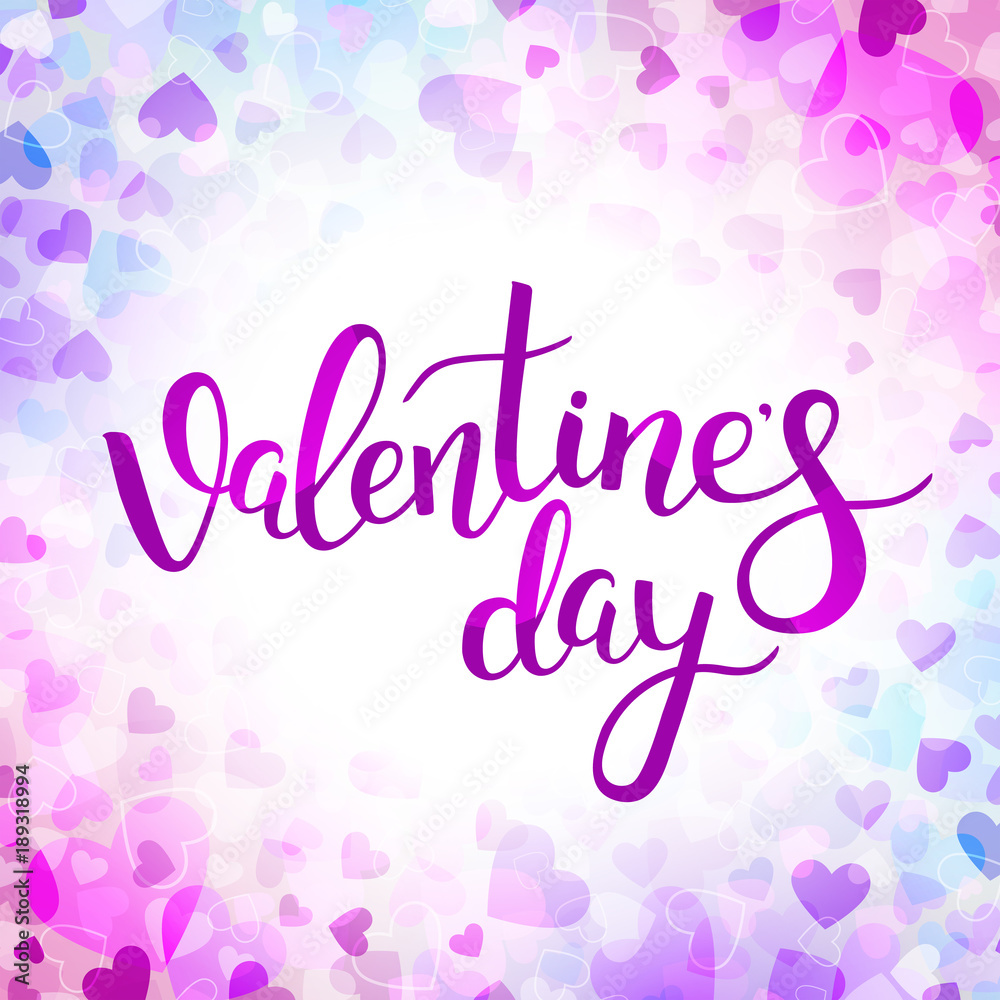 Vector background with hearts for Valentines day