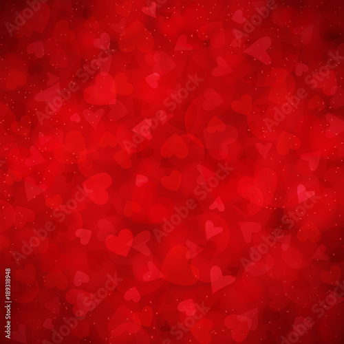 Red vector background for Valentines day