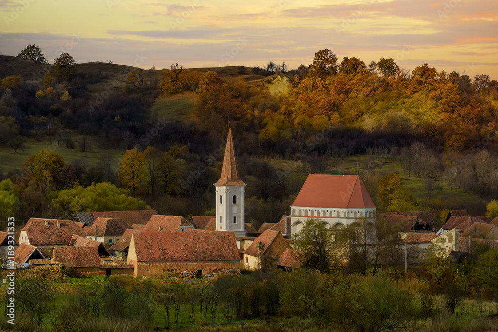 Fortified church in the village, is one of the most important Saxon villages with fortified churches in Transylvania. Romania Fortified church in the village, is one of the most important Saxon villages with fortified churches in Transylvania. Romania