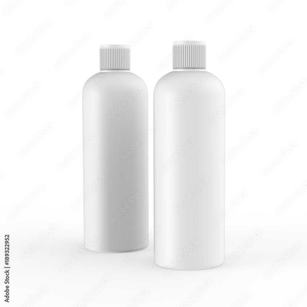 Cosmetic bottle mock-up on isolated white background, 3d illustration Cosmetic bottle mock-up on isolated white background, 3d illustration