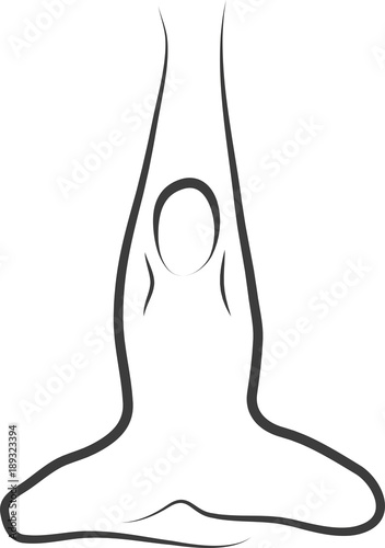 Logo - Silhouette für Yoga, Meditation, Konzentration und Mantra, Entspannung, Ausgleich, Achtsamkeit