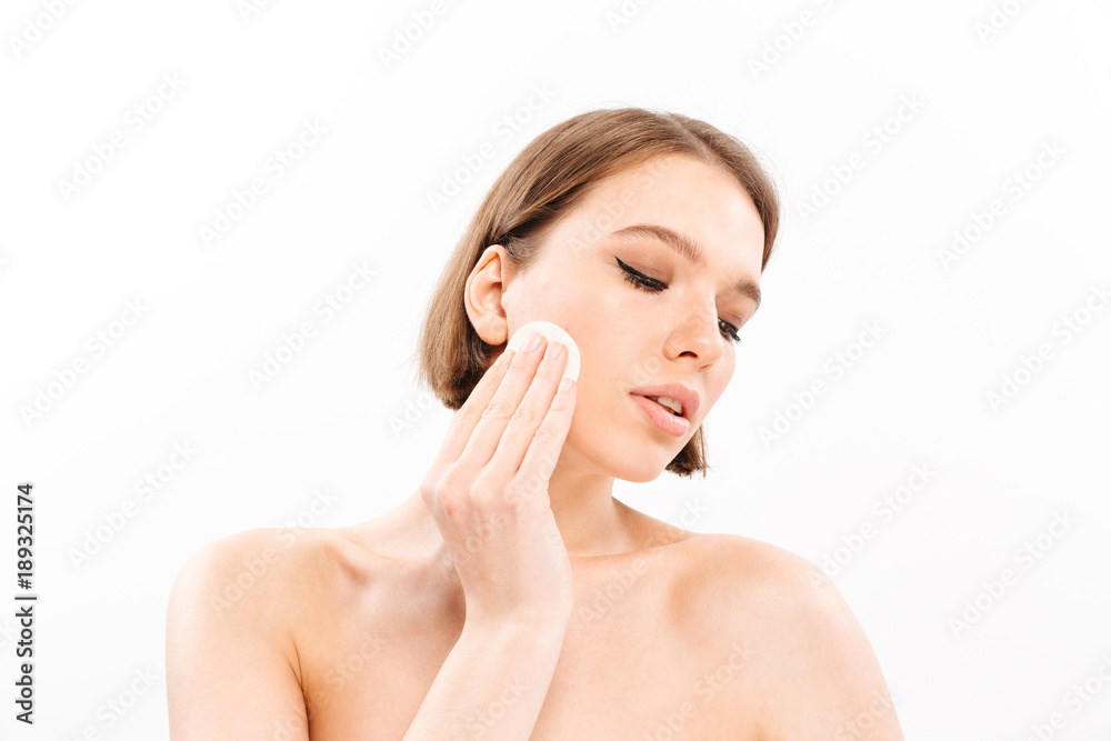 Beauty portrait of a healthy shirtless woman Beauty portrait of a healthy shirtless woman